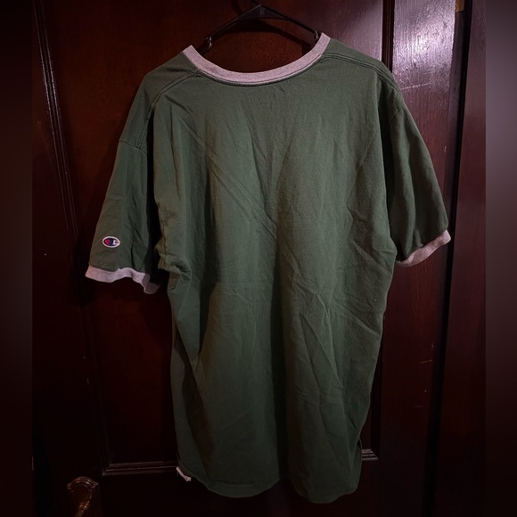 Champion Men's Forest Green Tee with Gray Accents - Picture 2 of 3